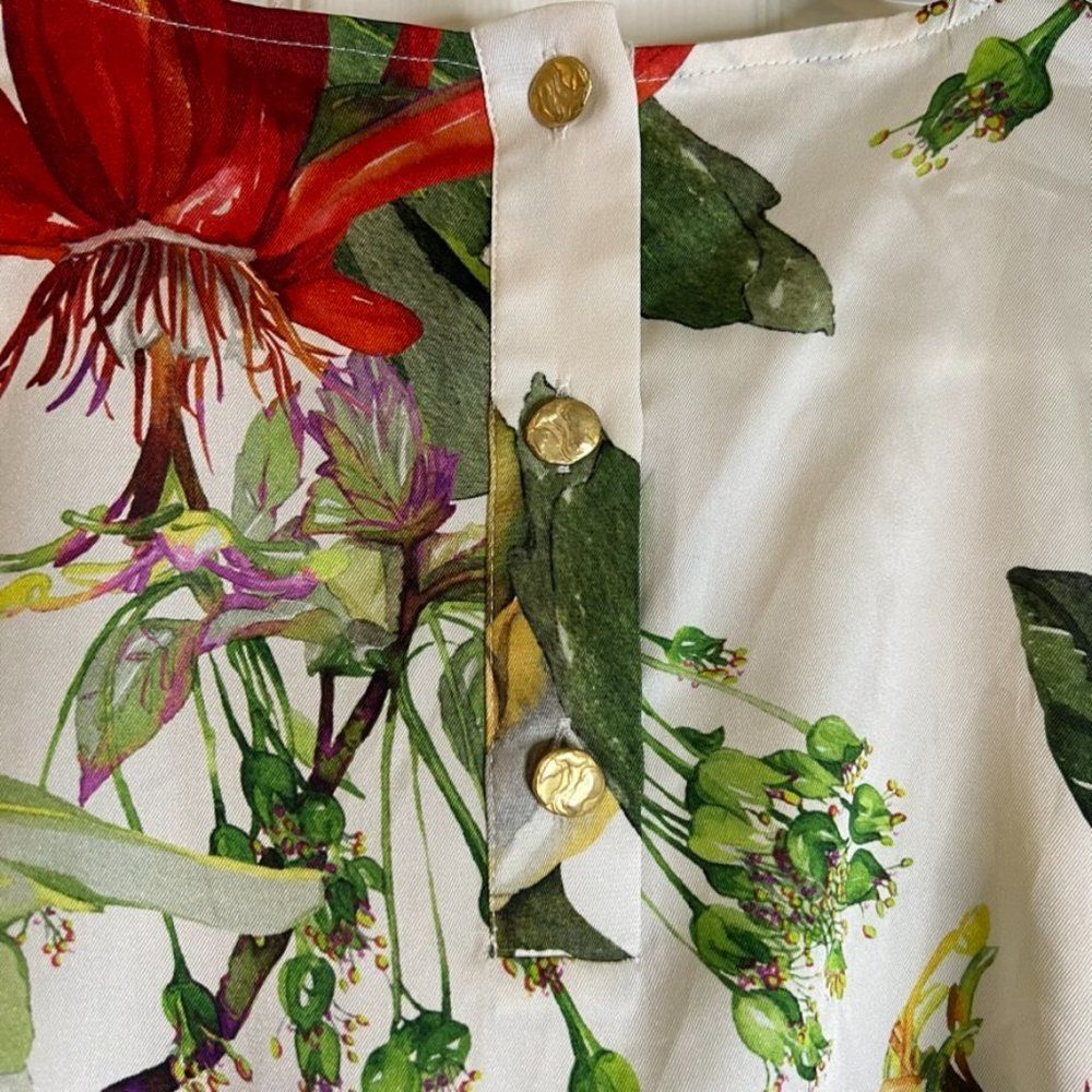 Zara Floral Blouse - Multicolor - Picture 3 of 7